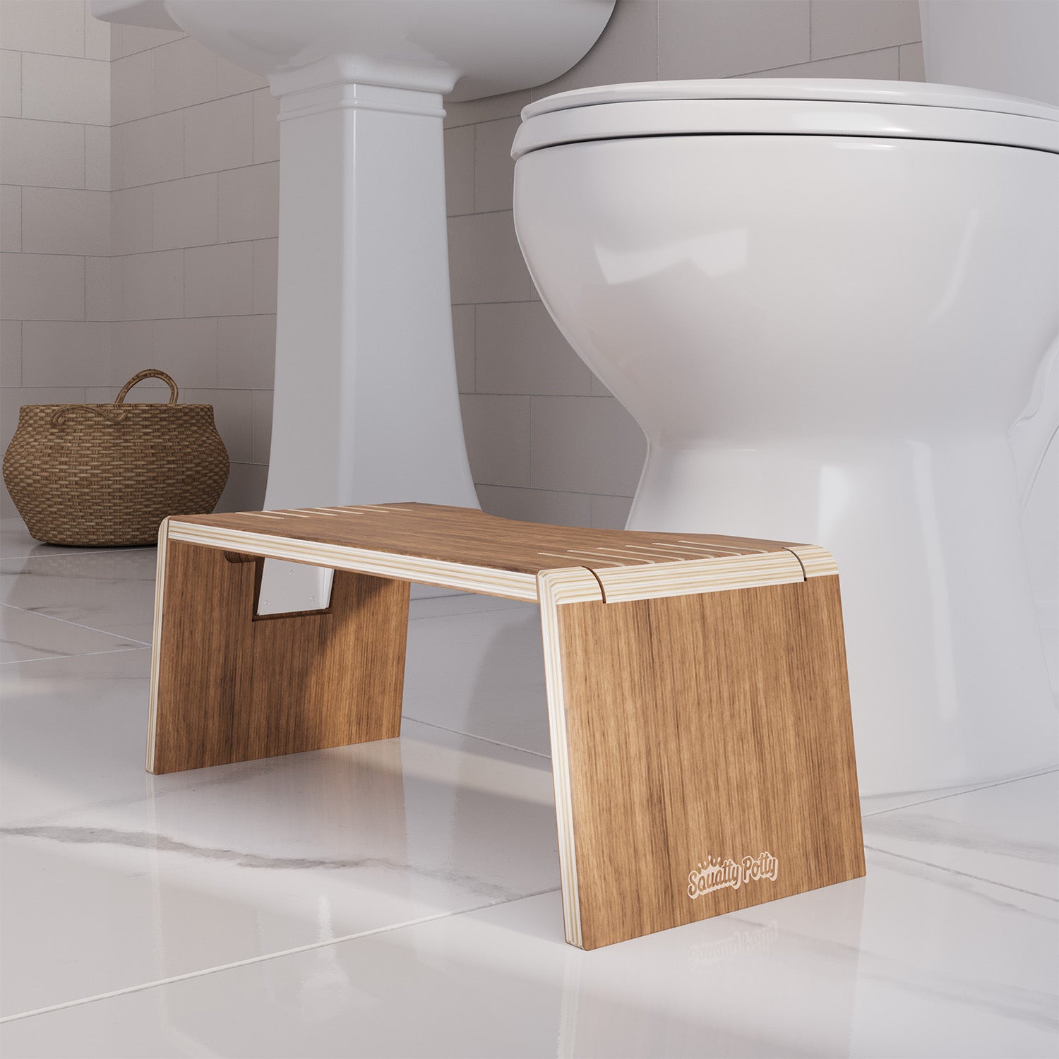 OSLO TEAK FOLDING STOOL - Sqoatty Pottys