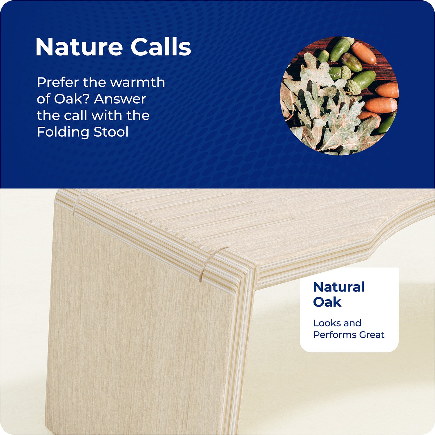 OSLO OAK FOLDING STOOL - Sqoatty Pottys