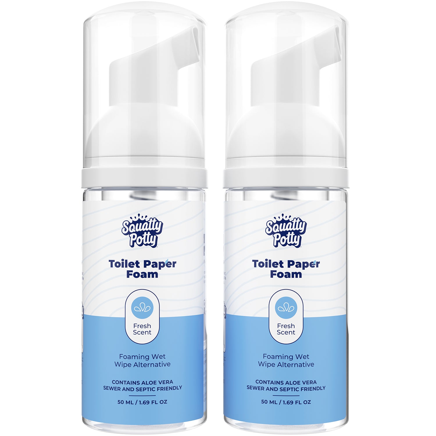 TOILET PAPER FOAM INSTANT WET WIPE 2 PACK - Sqoatty Pottys